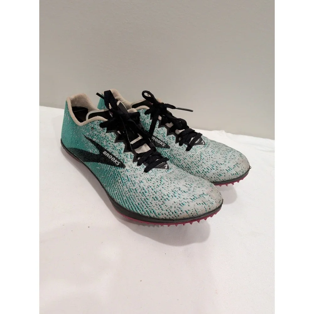 BROOKS woman's Sz 8 Mach 19 Running Shoes Aqua Blue